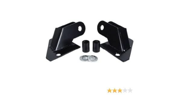 YJ Rampage for 1987-1995 Jeep Wrangler Mirror Relocation Brackets Black