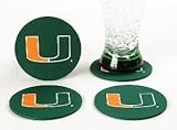 NCAA Miami Hurricanes Vinyl Coaster Set (Pack of 4)