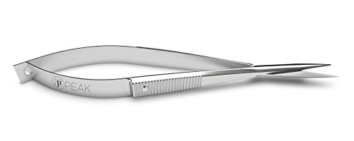 Facial Hair Scissors, Eyebrow Trimmer, Grooming Scissors for Shaping, Ear, Nose, Nostril and Mustache Trimming â€“ for Men and Women. Comes with Case. By Christina Moss Naturals (Sharp Tip)