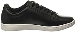 Lacoste Womens Hydez Leather, Black/Gold, 8