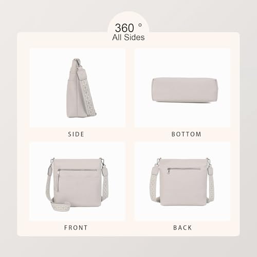 Gladdon Women's Shoulder Bag, Casual Handbag Multi-Compartments Wide Jacquard Shoulder Bag