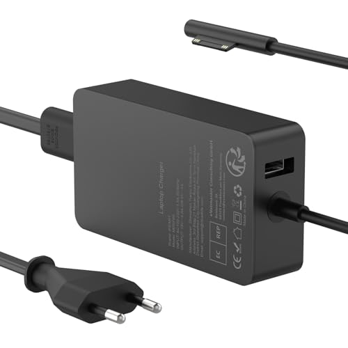 Surface Pro Charger 65W 15V 4A Power Supply for Microsoft Surface 11/10/9/8/Pro 7/7+/6/5/4/3/X, Laptop 7/6/5/4/3/2, Go 4/3/2/1, Book 3/2/1