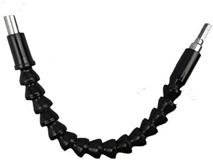 12" Flexible Shaft Bits Extention Screwdriver Drill Bit Holder Connecting Link For Electronic Drill (Size: One Size, Color: Black)