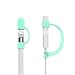 MoKo Pencil Cap Holder Fit Apple Pencil 1st Generation, USB Cable Tether and Pencil Cap, Fit New iPad 10th Generation 2022, iPad 9th/8th/7th/6th Gen, iPad Mini 5,Green (Glow in Dark)