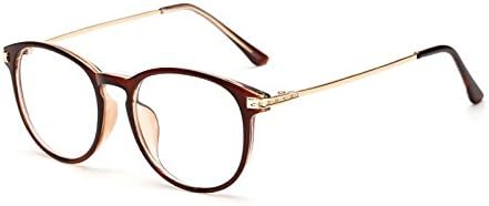 Brown Colors Fashion Oversized Clear Lens Round Circle Eye Glasses Womens Oversized Frame