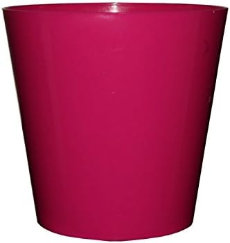 Home Garden Ornaments Aga Pink Plant Pots Indoor 17cm Diameter – Durable Pots for House Plants - Plastic Plant Pot Outdoor with Glossy Surface – Solid Flower Pots Outside (Ø17cm, Pink)