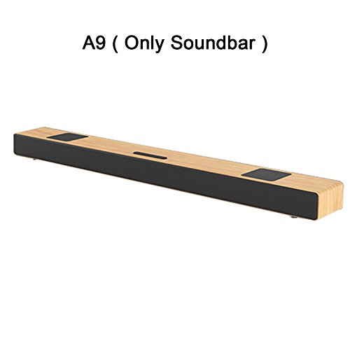 TV Soundbar Subwoofer Home Theater Surround Sound System, JY Audio Wireless Bluetooth Stereo Speakers for TV Computer Laptop PC Phone USB Flash Disk TF Card, 60W (A9 Wood-Grain)