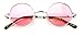 Small Round Hipster Fashion Sunglasses Lennon Elton Potter (Red)