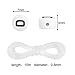 DoreenBow 1500PCS White Letter Beads Acrylic Round Letter Acrylic Beads A-Z Heart and Alphabet Letter Beads for Bracelets Jewelry Making Necklaces Key Chains Jewelry (4x7mm)