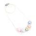 Lofca Silicone Teething Necklace for Mom to Wear-Great Baby Teether Toys-BPA Free Chew Beads-Breastfeeding Nursing Necklace Soothes Aching Gums-’Page’(Rose Quartz)