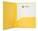 STEMSFX 6 Pack Heavy Duty Plastic 2 Pocket Folder (Assorted Colors) for Letter Size Papers, Includes Business Card Slot
