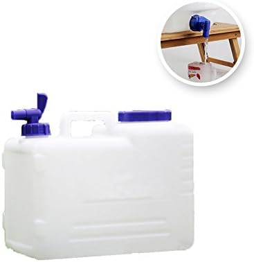 Square Water Jugs | Extra Large Camping Water Container with 4 Gallons Capacity | Leak-Proof Portable Water Carrier with Controllable Spigot and Tight Lid | 1460