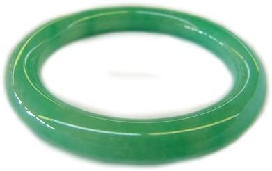 Round Inside Slip on Green Jade Bangles
