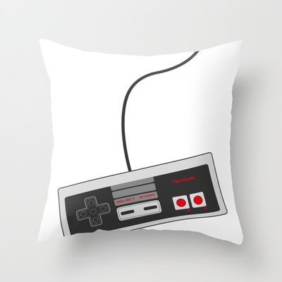 Nintendo Nes Game Controller Throw Pillow Case 40x40cm By Scott