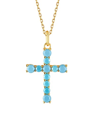 S.Leaf Cross Necklace for Women Gold Plated Cross Necklaces for Women 925 Sterling Silver Cross Pendant Necklaces for Women Birthday Anniversary