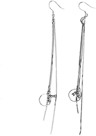 The Castle Flirt 925 Solid Sterling Silver Hanging Earnings (Rhodium Plated)