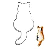 HENGSONG Silver Stainless Steel Cute Animal Cake Cookie Cutter Mould Baking Biscuit Moulds Cake Decorating Tools (Cat)
