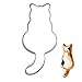 HENGSONG Silver Stainless Steel Cute Animal Cake Cookie Cutter Mould Baking Biscuit Moulds Cake Decorating Tools (Cat)