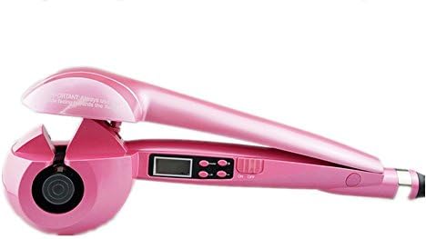 LCD Automatic Hair Curler Ceramic Curling Iron Wing Salon Rollers Hair Care Steamer Spiral Tools (pink)