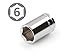 TEKTON 1/4 Inch Drive x 7/16 Inch 6-Point Socket | 14107