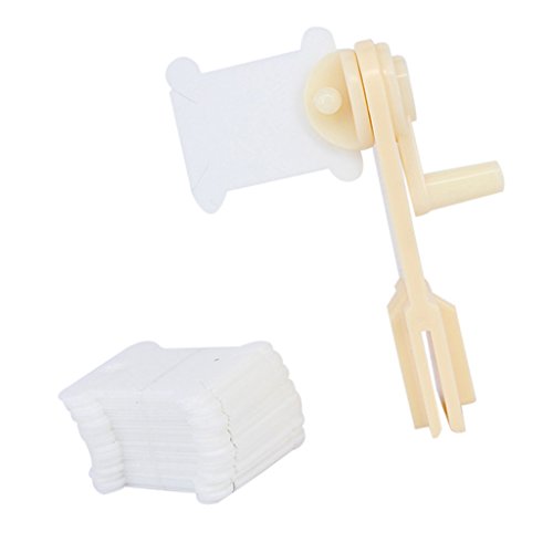 Dovewill Knitting Yarn Fiber Wool Thread Winder Hand Operated Winding Tools with 30 Pieces Plastic Bobbin - Thumbnail 7