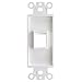 Decora Wall Plate Insert, White, 1 Keystone Jack, Single Gang - Inline UTP Lan Modular Patch Stand Punch Down Panel
