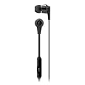 Skullcandy Supreme Sound Earphones Ink'd 2.0 (Flat Cord w/ Mic) Earbud Headphones - Hassle free Packaging (Black)