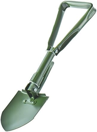 Folding Shovel and Pickax Military Portable With Carrying Pouch Multitool Tactical Spade For Camping Hiking Backpacking Entrenching, Gardening (Armygreen, Large Size 22inch)