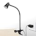 CeSunlight Zoomable Clip on Light, Clamp Reading Light for Dorm Bed Headboard, Dimmable Spotlight with 3 Color Temperature Options, 10 Dimmable Brightness Levels, Adjustable Beam Angle