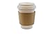 CucinaPrime 100 Pack Paper Coffee Hot Cups WHITE with Travel Lids and Sleeves - 12OZ