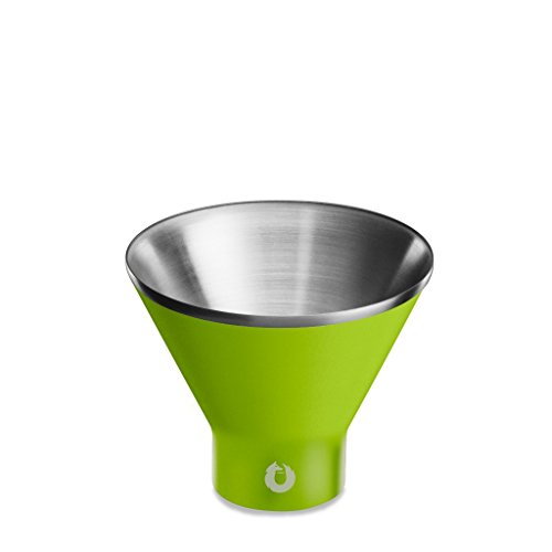 SNOWFOX Champagne Insulated Stainless Steel Stemless, Martini Glass, Lime - Thumbnail 2
