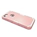 LONTECT for iPhone 8 Case, iPhone 7 Case Hybrid Heavy Duty Shockproof Full-Body Protective Case with Dual Layer [Hard PC+ Soft Silicone] Impact Protection for Apple iPhone 8/iPhone 7, Rose Gold