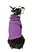 Gooby Fleece Vest Hoodie Dog Sweater - Purple, Large - Warm Pullover Dog Hoodie with O-Ring Leash for Small to Medium Dogs