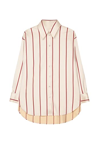 Seidensticker Damen Bluse - Fashion Bluse - Regular Fit - tailliert - Stretch - Hemd Blusen Kragen - Bügelleicht - Langarm,Elfenbein,36