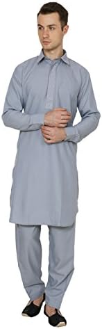Wondercraft Ethnic Men's Polycotton Embroidered Pathani Suit