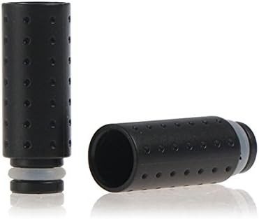 Plastic Dimpled Design Wide Bore 510 Drip Tip For Electronic Cigarettes And Vaping Devices (Black) - No Nicotine
