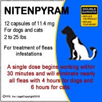 12 doses Nitenpyram 11.4 mg - for Cats and Small Dogs 2 to 25 lbs