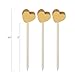 Gold Heart Appetizer or Sandwich/Swizzle Sticks - 3 1/2