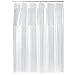 iDesign Hitchcock EVA Plastic Shower Liner Mold and Mildew Resistant for use Alone or With Fabric Curtain for Master, Guest, Kid's Bathroom, 108 x 72 Inches, Frost and Clear