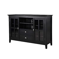 Phoenix Home Wood TV Media Stand, Black