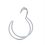 SuperB2C 4 PCS Portable Laundry Hook Hanging Multifunctional Hanger Holder Scarf Hangers for Socks Organize Your Leggings, Scarfs, and Ties (4, Silver)