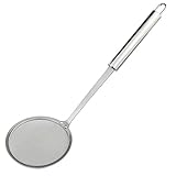 Cnomg Stainless Steel Skimmer Strainer,Stainless Steel Fat Skimmer Spoon Fine Mesh Food Strainer For Grease, Gravy And Foam With Long Handle