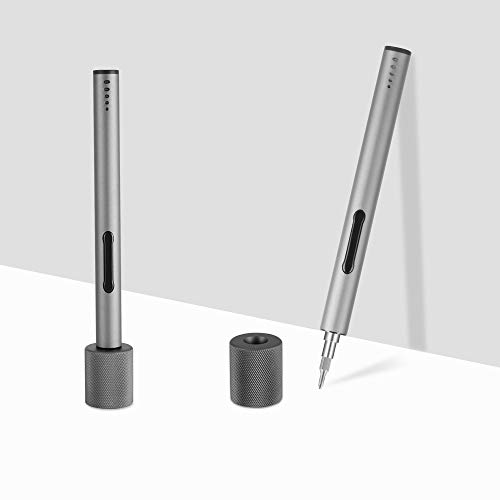 Portable Electric Screwdriver Lithium Alloy Body USB Charging, 56 Precision Drill Bits and 3 LED Lights Cordless Screwdriver Automatic, Manual Two Modes can Be Used For Smart Phone, RC Drone, Computer