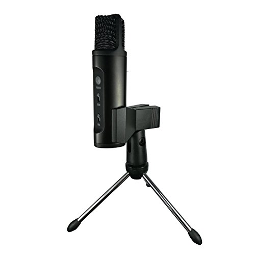 TKGOU Portable Microphone, Iphone Wireless Karaoke microphone with pop filter & tripod microphone stand, great for Vocal, Recording,Facebook Chat(GM991B)