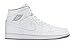 Nike Men's Air Jordan 1 Mid White/White/Wolf Grey Basketball Shoe - 9.5 D(M) US