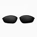 Walleva Black Polarized Replacement Lenses for Oakley Half Jacket Sunglasses