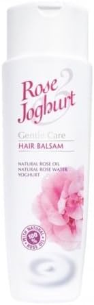 Rose Joghurt Gentle Care Hair Balsam Conditioner with Natural rose oil, natural rose water, yoghurt, argan oil, collagen, brown algae extract, krambizol. 8.5 fl oz