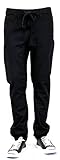 Victorious Mens Twill Jogger Pants (Small, Black)