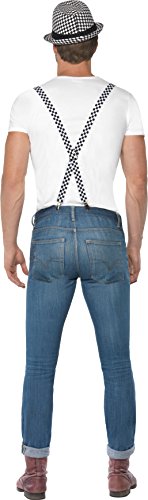 Smiffy's Men's Ska Two Tone Instant Kit with Braces and Hat - Image 2