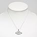 925 Oxidized Sterling Silver Evil Eye Lucky Eye Hamsa Protection Amulet Pendant Necklace, 18